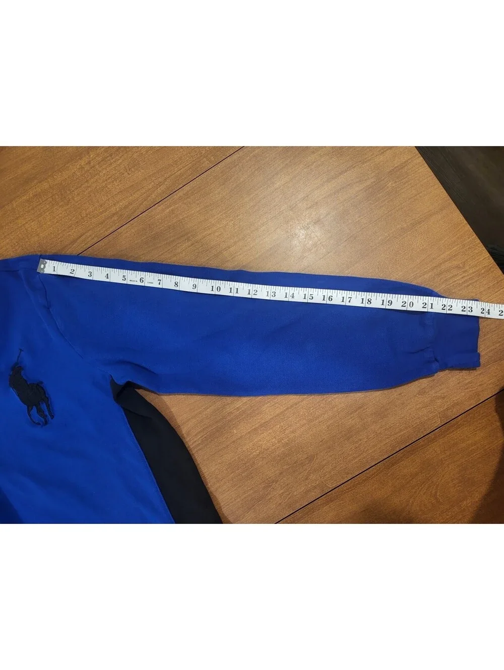 Polo Ralph Lauren Big Pony Custom Fit Long Sleeve Polo Shirt Blue Black XL-67